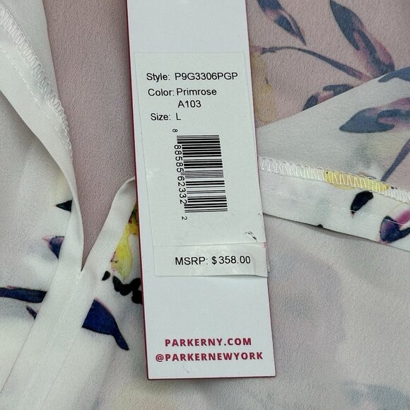 Parker Women's Size Large Primrose Floral Print Flutter Drop Waist Dress NWT - Picture 9 of 13